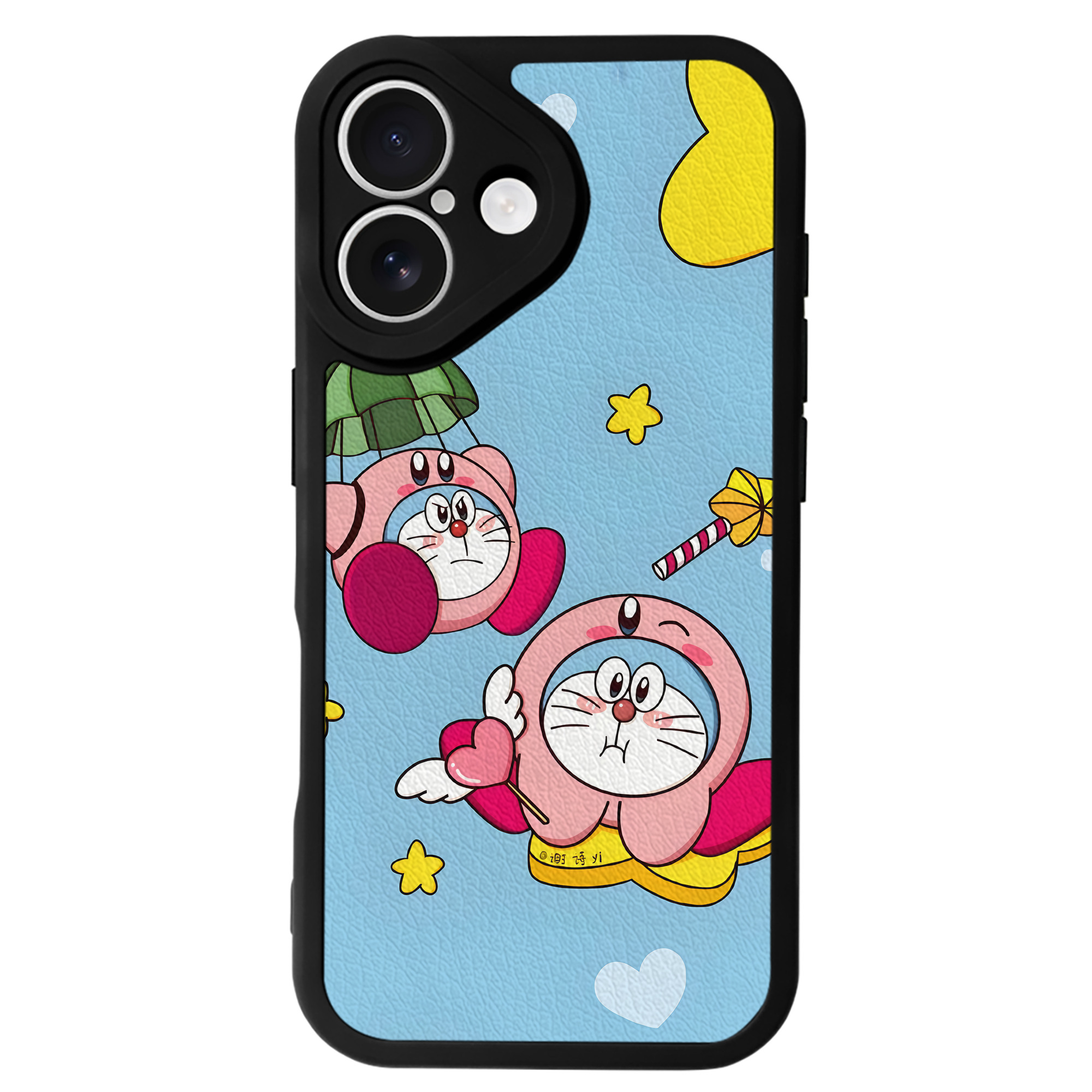 （画像用） ドラえもん Doraemon 【iPhone 16シリーズ対応】シリコンスマホケース（レザー調） 材質：シリコン